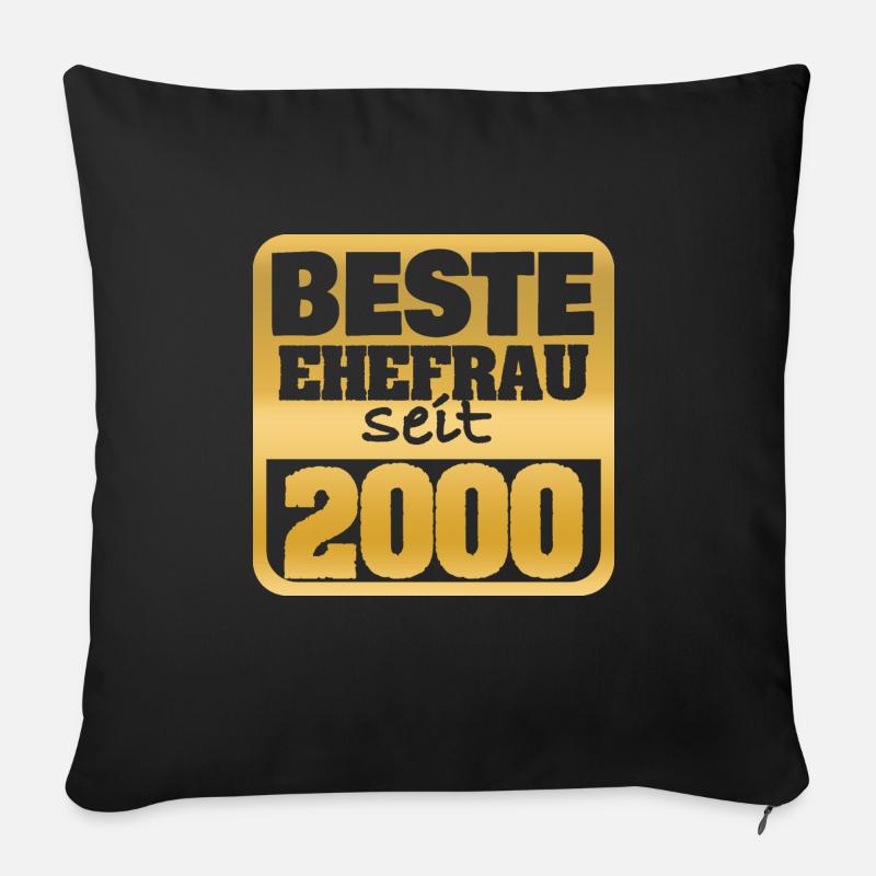 2000 - Sofakissen mit Füllung 45 x 45 cm - Schwarz