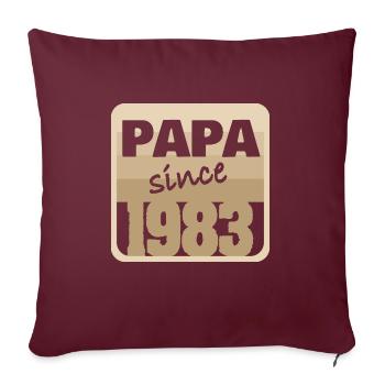 1983 - Sofa pillow with filling 45cm x 45cm - burgundy - Front