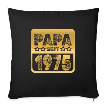 1975 - Sofa pillow with filling 45cm x 45cm - black - Front