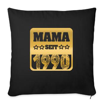 Maman 1990 - Coussin et housse de 45 x 45 cm - noir - Devant