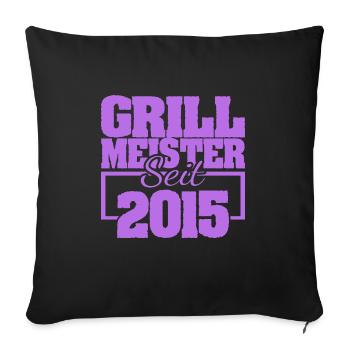 2015 - Sofa pillow with filling 45cm x 45cm - black - Front