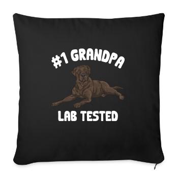 Schoko Brauner Labrador Retriever Hund - Sofakissen mit Füllung 45 x 45 cm - Schwarz - Vorne
