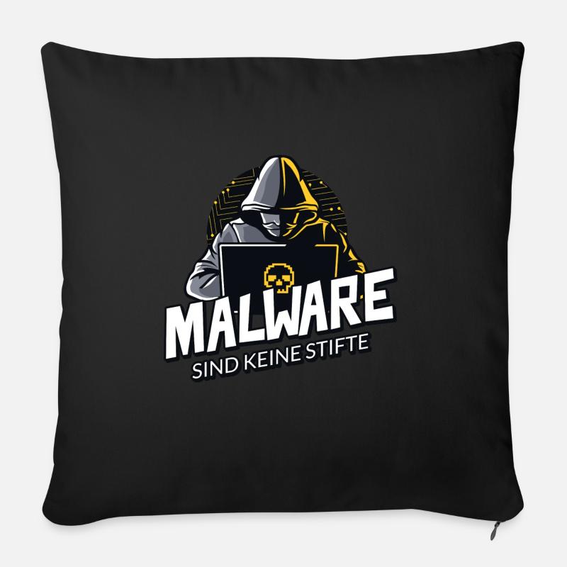 Informatiker Nerd Hacker Malware sind keine Stifte - Sofakissen mit Füllung 45 x 45 cm - Schwarz