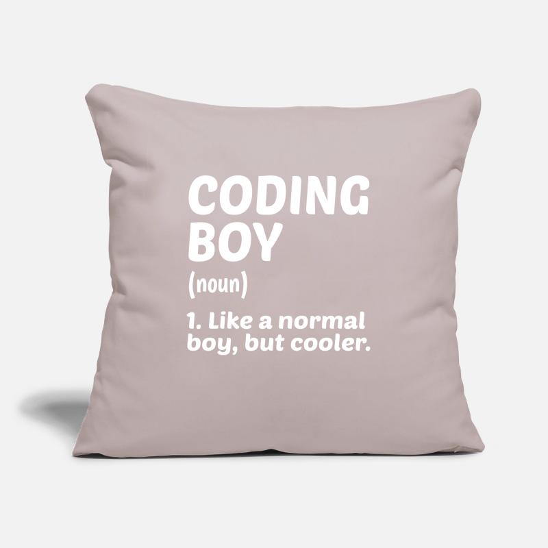 Coding Boy Definition Noun Software Developer Prog Sofakissen mit Füllung 45 x 45 cm