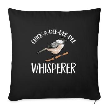 Bird Chickadee Bird Watching - Sofa pillow with filling 45cm x 45cm - black - Front