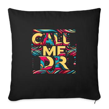 Call Me Dr 35 - Sofakissen mit Füllung 45 x 45 cm - Schwarz - Vorne