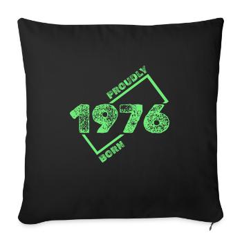 1976 - Sofa pillow with filling 45cm x 45cm - black - Front