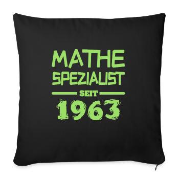 Mathespezialist 1963 - Sofakissen mit Füllung 45 x 45 cm - Schwarz - Vorne