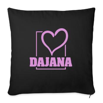 Bachelorette Dajana - Sofa pillow with filling 45cm x 45cm - black - Front