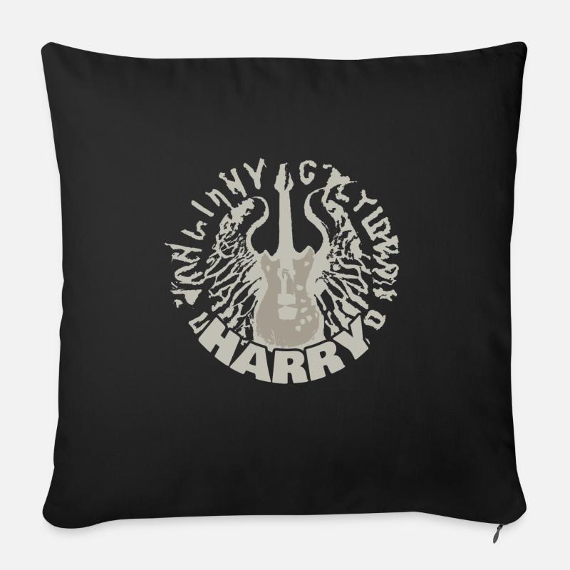 Harry de guitare - Coussin et housse de 45 x 45 cm - noir
