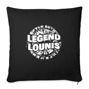 Man Lounis - Coussin et housse de 45 x 45 cm - noir - Devant