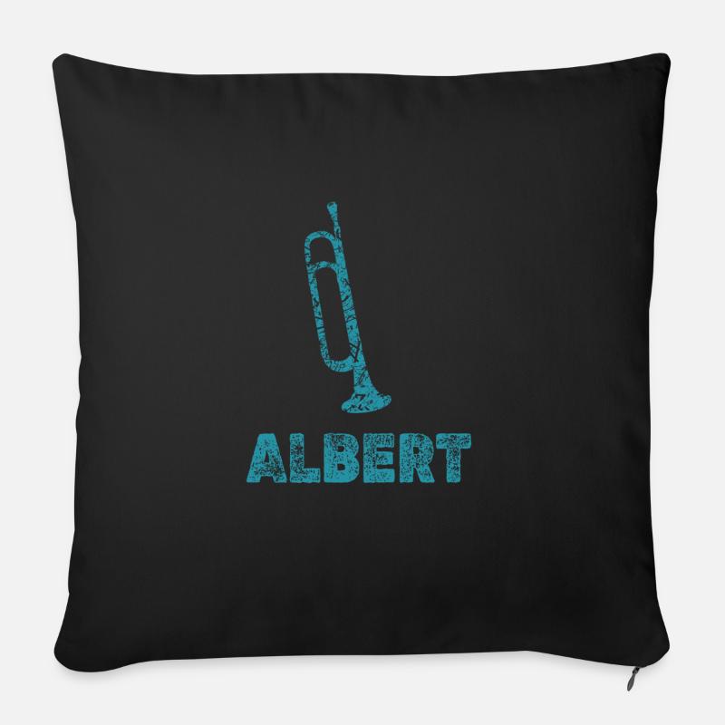 Trompeten Albert - Sofakissen mit Füllung 45 x 45 cm - Schwarz