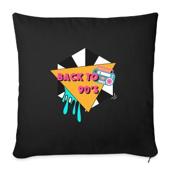 Retour aux années 90 - Coussin et housse de 45 x 45 cm - noir - Devant