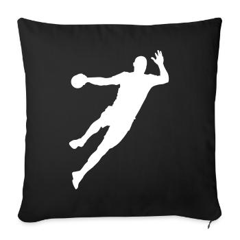 Handball / Handballer - Sofakissen mit Füllung 45 x 45 cm - Schwarz - Vorne