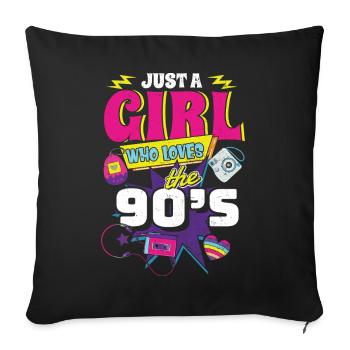 années quatre-vingt-dix - Coussin et housse de 45 x 45 cm - noir - Devant