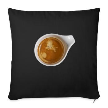 café - Coussin et housse de 45 x 45 cm - noir - Devant