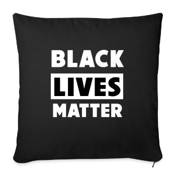BLACK LIVES MATTER - Sofakissen mit Füllung 45 x 45 cm - Schwarz - Vorne