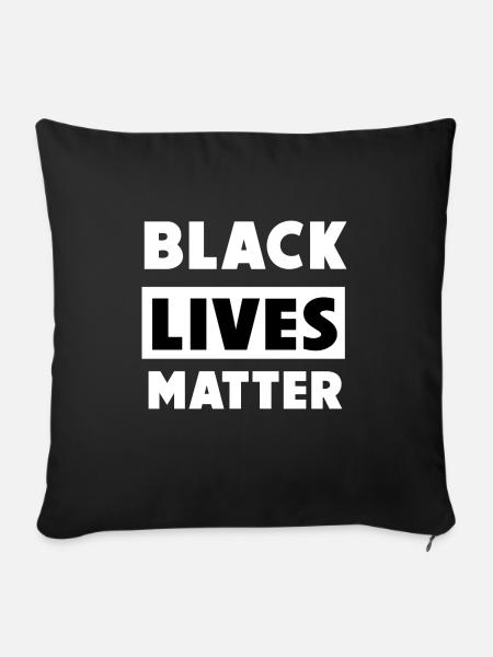 BLACK LIVES MATTER - Sofakissen mit Füllung 45 x 45 cm - Schwarz