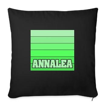 Gift idea Annalea - Sofa pillow with filling 45cm x 45cm - black - Front