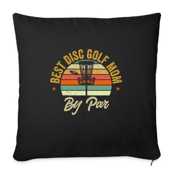 Discgolf Disc Golf Frisbee - Sofakissen mit Füllung 45 x 45 cm - Schwarz - Vorne