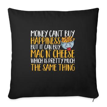 Macaroni Cheese Lover Mac And Cheese - Sofa pillow with filling 45cm x 45cm - black - Front