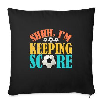 Chut, je garde le score 10 - Coussin et housse de 45 x 45 cm - noir - Devant