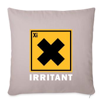 IRRITANT WARNING SIGN - Sofa pillow with filling 45cm x 45cm - light taupe - Front
