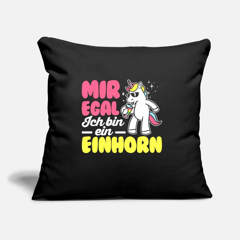 Mir Egal Ich Bin Ein Einhorn Regenbogen Süß Glitze Sofakissen mit Füllung 45 x 45 cm