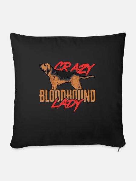 Bloodhound Hund Bluthund - Sofakissen mit Füllung 45 x 45 cm - Schwarz