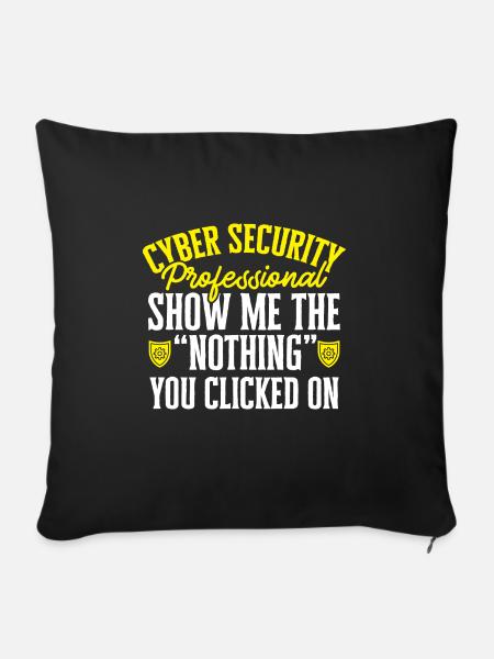 Cybersecurity Hacker IT-Sicherheit - Sofakissen mit Füllung 45 x 45 cm - Schwarz