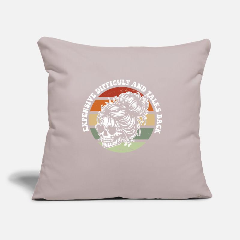 Squelette Messy Bun Cher Difficile Et Parle Coussin et housse de 45 x 45 cm