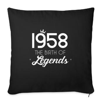 BIRTH OF LEGENDS 1958 - Sofakissen mit Füllung 45 x 45 cm - Schwarz - Vorne
