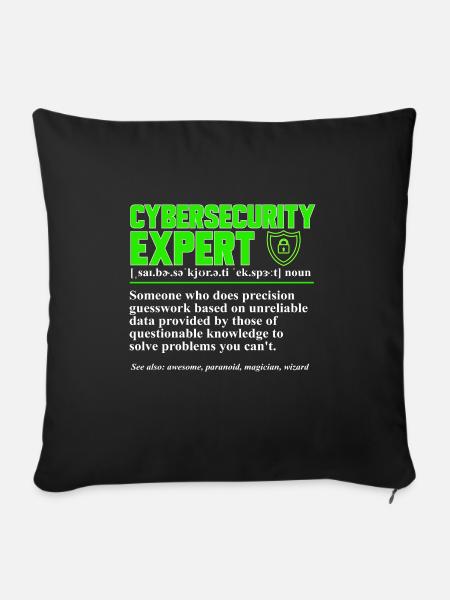 Cybersecurity Hacker IT-Sicherheit - Sofakissen mit Füllung 45 x 45 cm - Schwarz