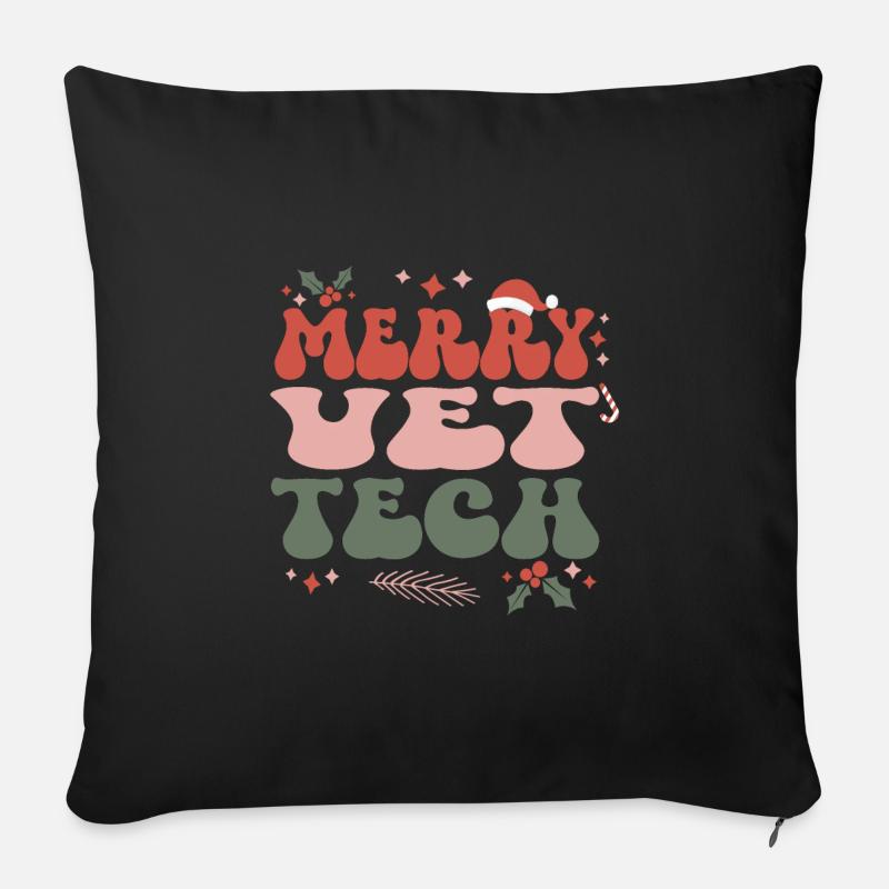 Veterinary Technician Christmas Vet Tech Xmas Gift - Sofakissen mit Füllung 45 x 45 cm - Schwarz
