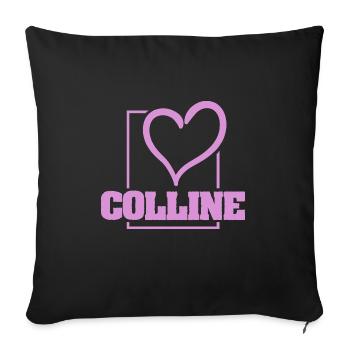 Mariage Colline - Coussin et housse de 45 x 45 cm - noir - Devant