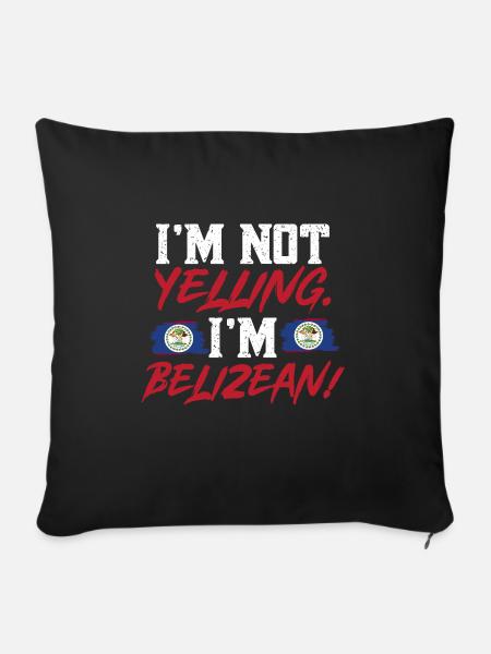 Belize Flagge Belizer - Sofakissen mit Füllung 45 x 45 cm - Schwarz