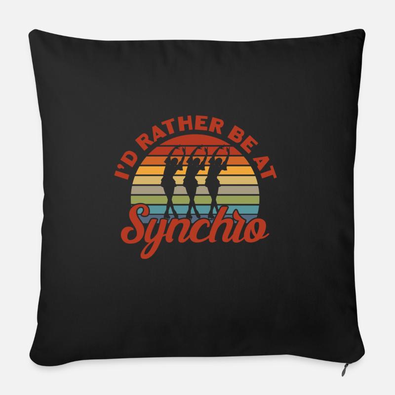 I'd Rather Be At Synchro - Sofakissen mit Füllung 45 x 45 cm - Schwarz