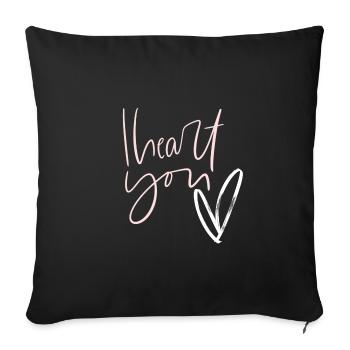 Ich liebe dich - Sofakissen mit Füllung 45 x 45 cm - Schwarz - Vorne