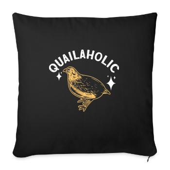 Quail bird lover gift - Sofa pillow with filling 45cm x 45cm - black - Front