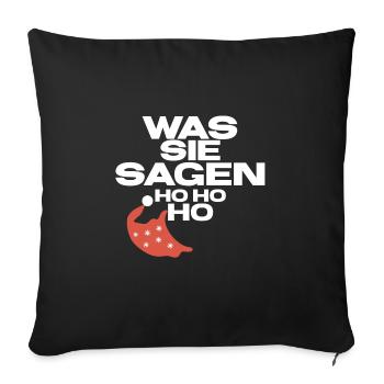 Fröhliche Weihnachten - Sofakissen mit Füllung 45 x 45 cm - Schwarz - Vorne