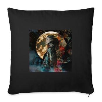 Lunar Rêverie - Coussin et housse de 45 x 45 cm - noir - Devant
