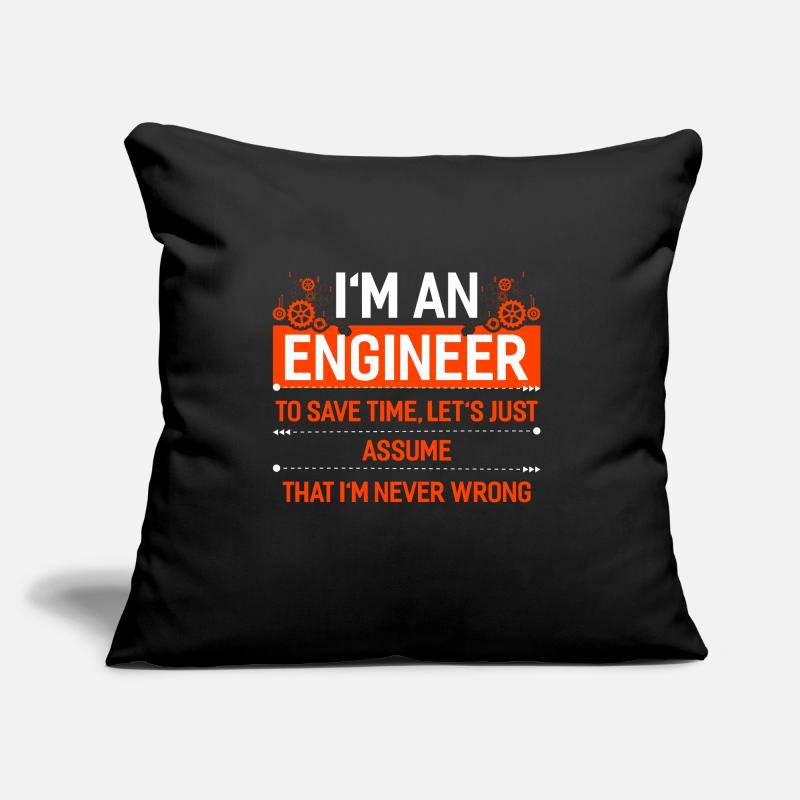 Engineer mechanical engineering electrical engineering gift Sofa pillow with filling 45cm x 45cm