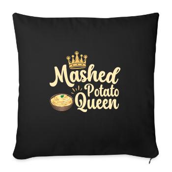 Mashed potatoes Mashed potatoes - Sofa pillow with filling 45cm x 45cm - black - Front