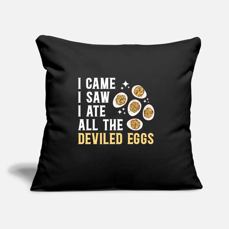 Stuffed Eggs Deviled Eggs Sofa pillow with filling 45cm x 45cm