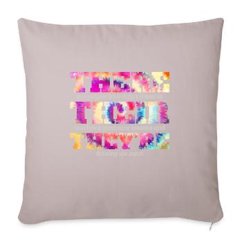 Professeur d’anglais Cadeaux Anglais Classe Grammaire - Coussin et housse de 45 x 45 cm - taupe clair - Devant