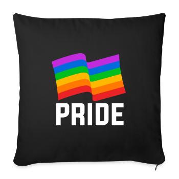PRIDE Flag - Sofakissen mit Füllung 45 x 45 cm - Schwarz - Vorne