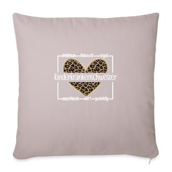 Kinderkrankenschwester Kinderkrankenpflegerin - Sofakissen mit Füllung 45 x 45 cm - helles Taupe - Vorne