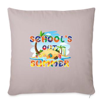 Écoles sorties pour l’été Dernier jour d’école - Coussin et housse de 45 x 45 cm - taupe clair - Devant