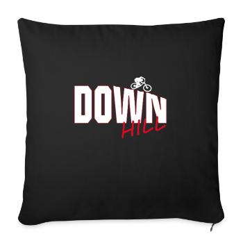 Downhill, Fahrrad, Bike, Bmx, Mtb - Sofakissen mit Füllung 45 x 45 cm - Schwarz - Vorne
