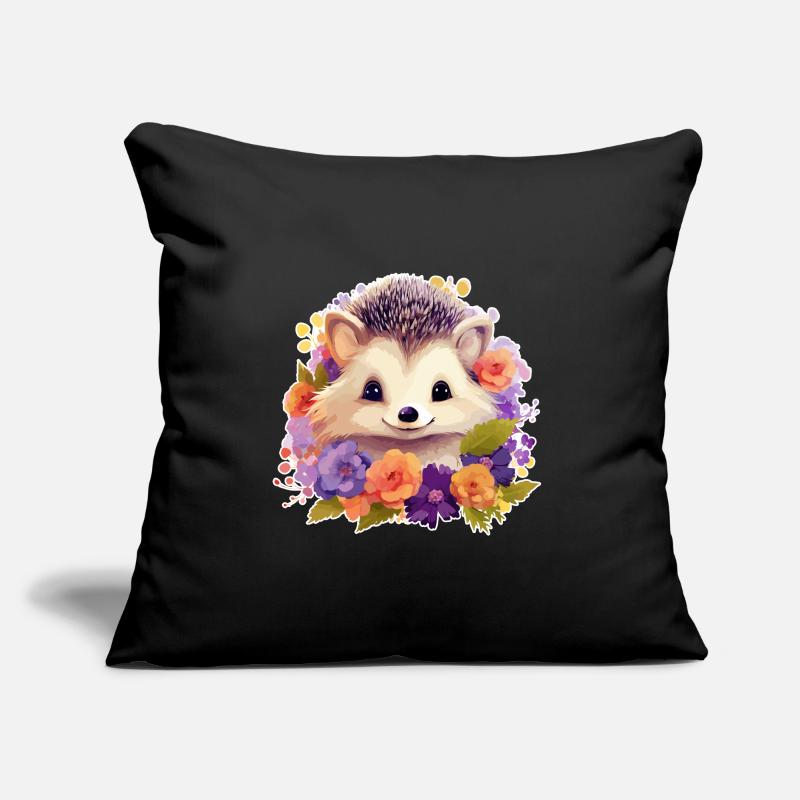 Hérisson mignon Coussin et housse de 45 x 45 cm